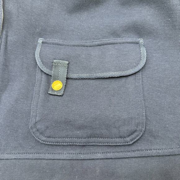 Lauren Ralph Lauren Navy Cotton Jacket Sweatshirt Gold Logo Buttons Women's 1X - Picture 8 of 10